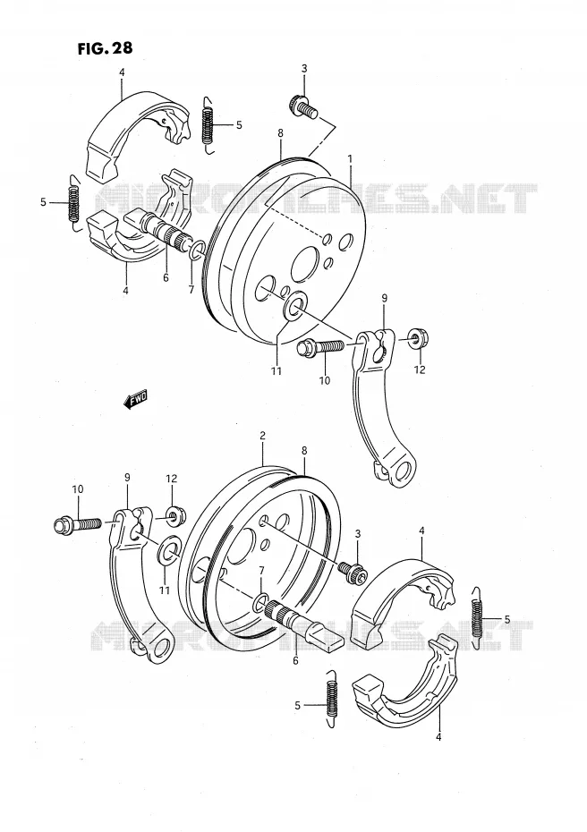 FREIN AVANT Suzuki QUAD 80 QUADSPORT 1990  LT80L(P28)