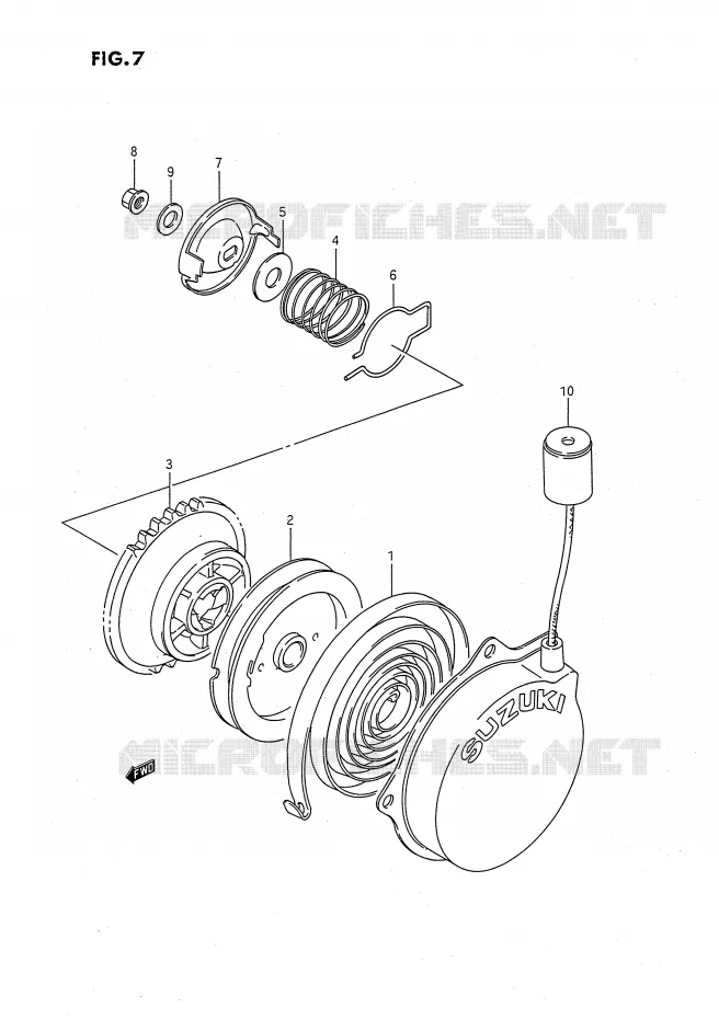 LANCEUR (OPT) Suzuki QUAD 80 QUADSPORT 1990  LT80L(P1)
