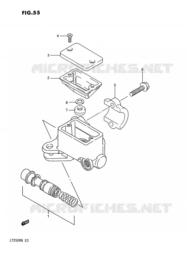 MAITRE CYLINDRE AVANT (MODELE F/G/H/J/K/L) Suzuki QUAD 250 QUADRACER 1986  LT250RG(E3)