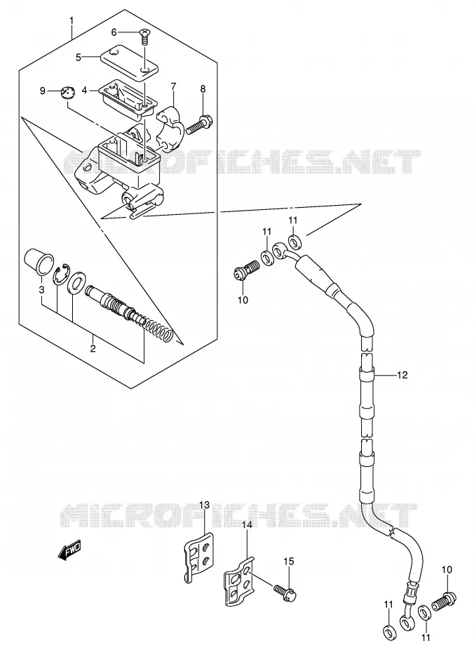 MAITRE CYLINDRE AVANT Suzuki MOTO 450 RM-Z 2006  RM-Z450K6(E3/E28)