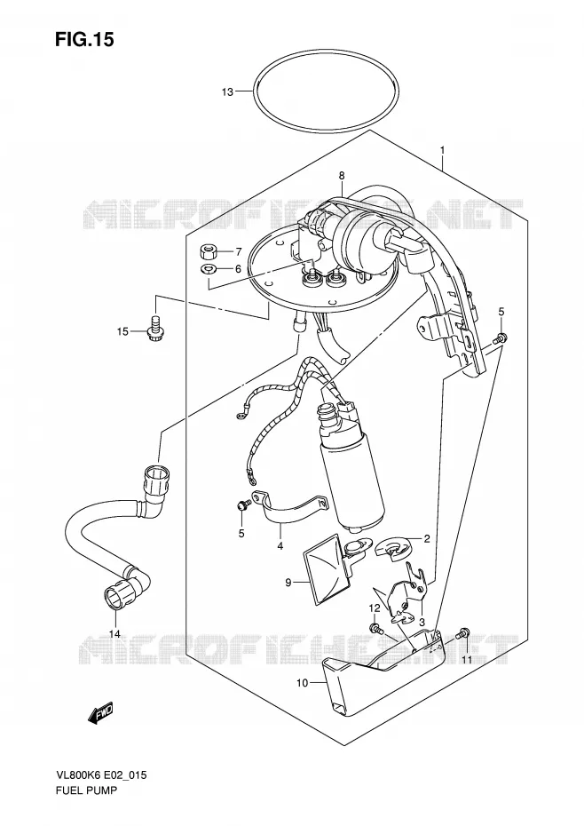 POMPE A ESSENCE Suzuki MOTO 800 VOLUSIA 2008  VL800CK8(E2)