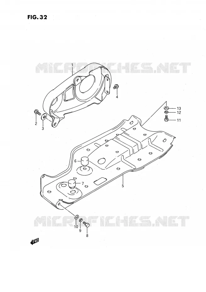 PROTECTION INFERIEURE Suzuki QUAD 80 QUADSPORT 1988  LT80J(P28)
