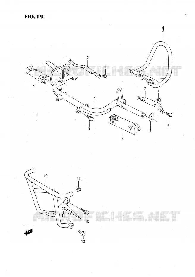 REPOSE PIED Suzuki QUAD 80 QUADSPORT 1987  LT80H(P1)