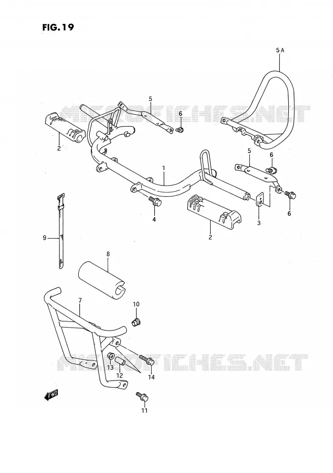 REPOSE PIED Suzuki QUAD 80 QUADSPORT 1987  LT80H(P3)