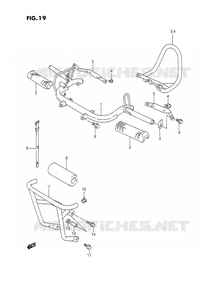 REPOSE PIED Suzuki QUAD 80 QUADSPORT 1993  LT80P(P28)
