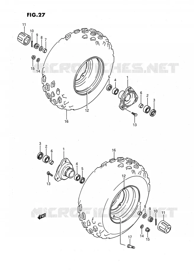 ROUE AVANT Suzuki QUAD 80 QUADSPORT 1994  LT80R(P1)