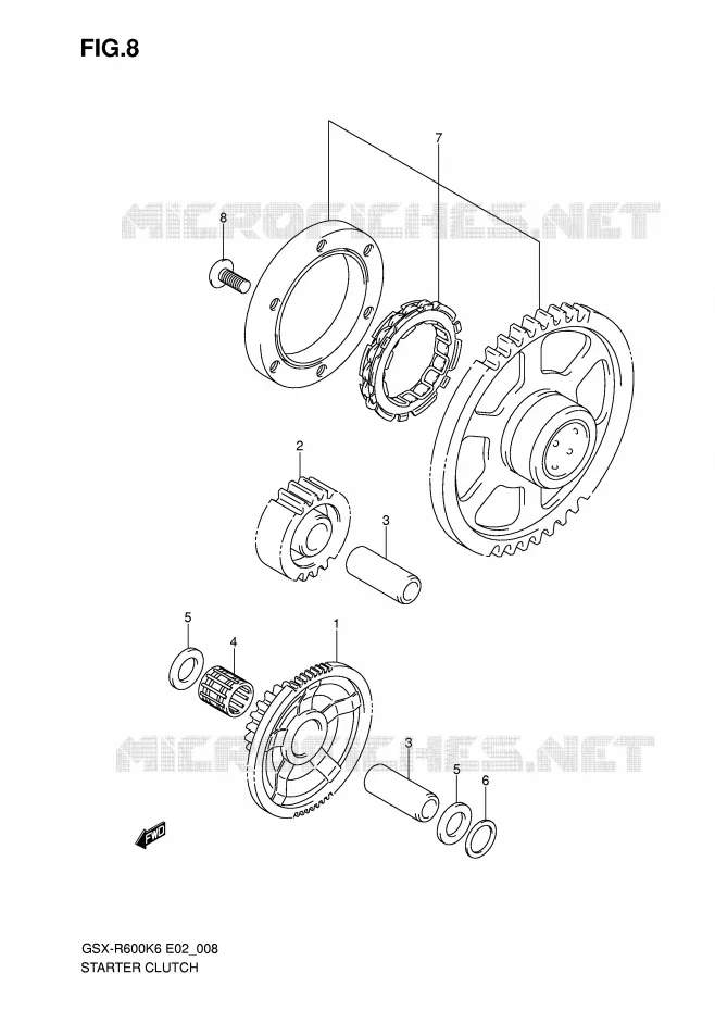 ROUE LIBRE DE DEMARREUR Suzuki MOTO 600 GSX-R 2006  GSX-R600U2K6(E2)