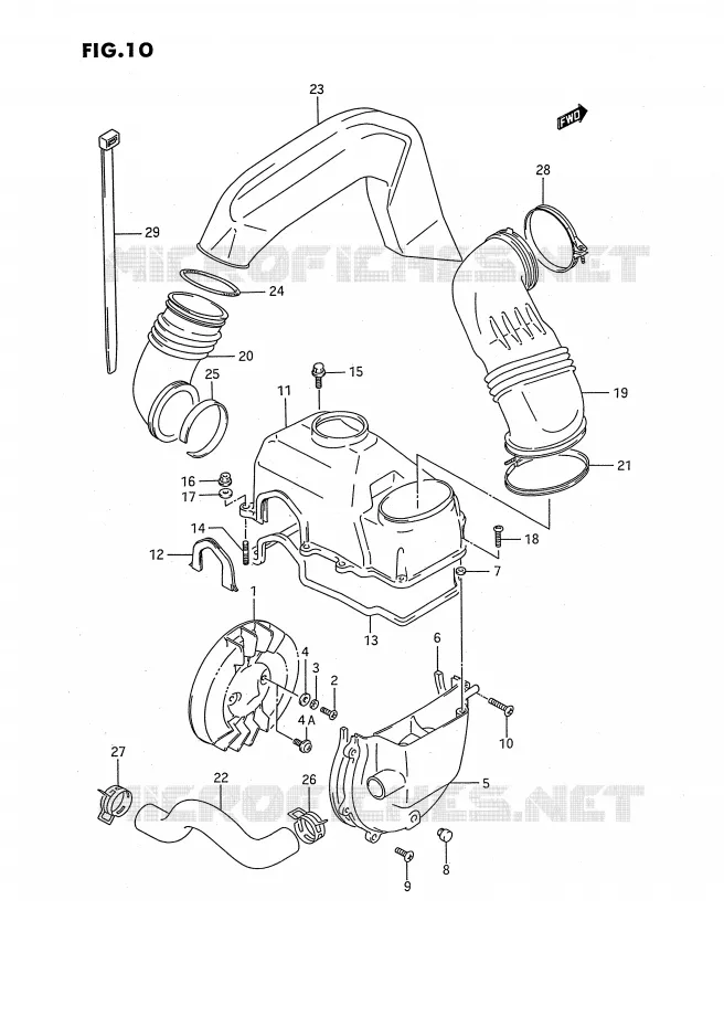VENTILATEUR DE REFROIDISSEMENT Suzuki QUAD 80 QUADSPORT 1995  LT80S(P1)