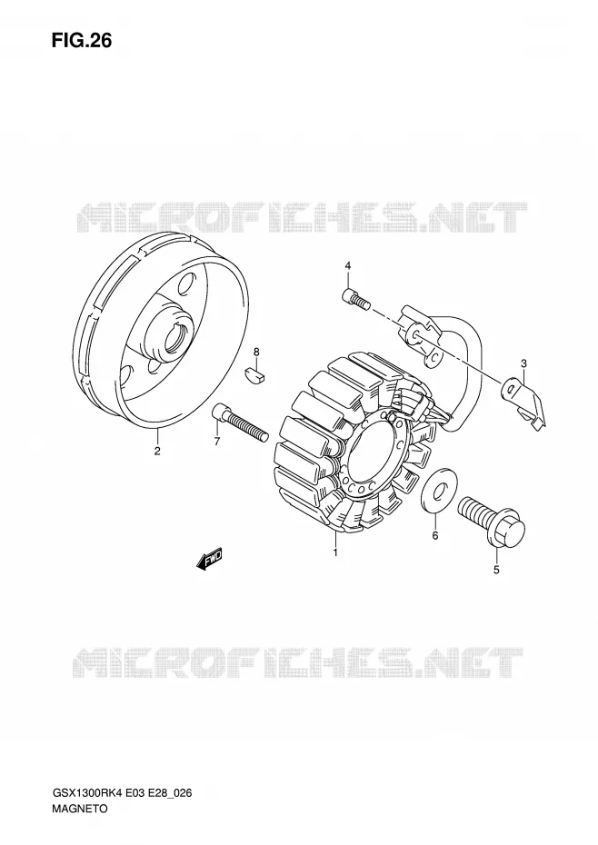 ALLUMAGE ROTOR - STATOR Suzuki MOTO 1300 HAYABUSA 2004  GSX1300RK4(E3/E28)