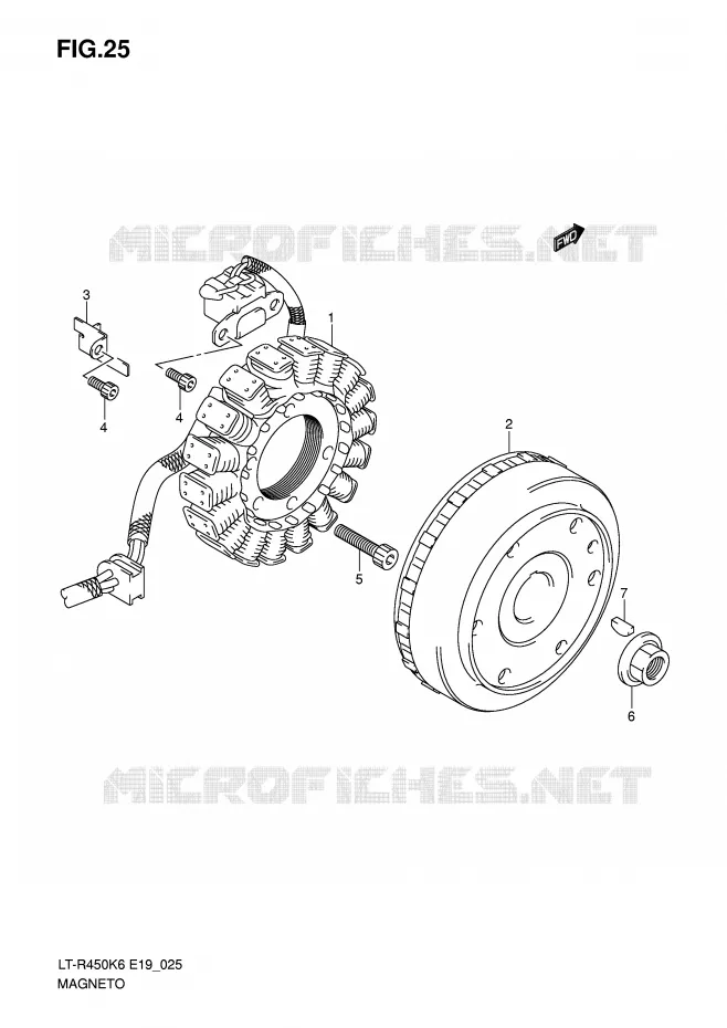 ALLUMAGE ROTOR - STATOR Suzuki QUAD 450 QUADRACER 2008  LT-R450ZK8(E19)