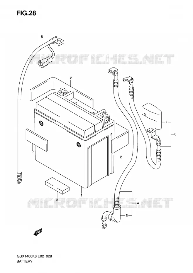 BATTERIE Suzuki MOTO 1400 GSX 2006  GSX1400K6(E2)