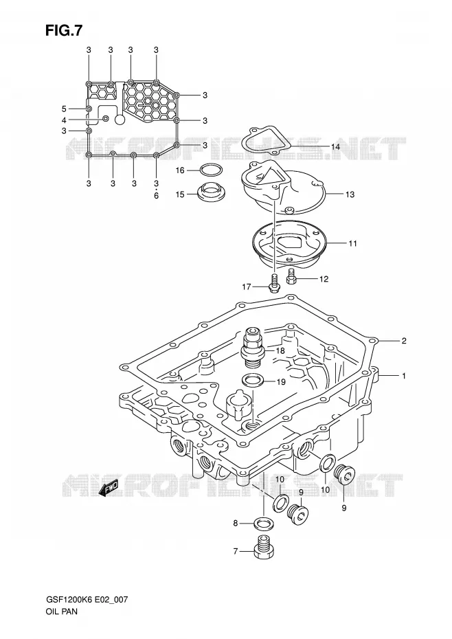 CARTER INFERIEUR Suzuki MOTO 1200 BANDIT 2006  GSF1200AK6(E2)