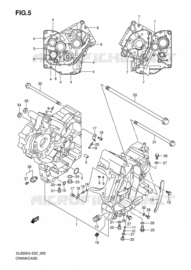 CARTER Suzuki MOTO 650 V-STROM 2004  DL650U3K4(E2)