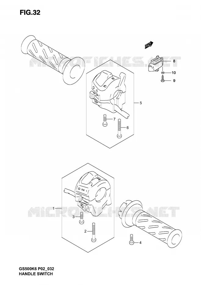COMMODOS (MODELE K4/K5) Suzuki MOTO 500 GS-E 2005  GS500K5(P19)