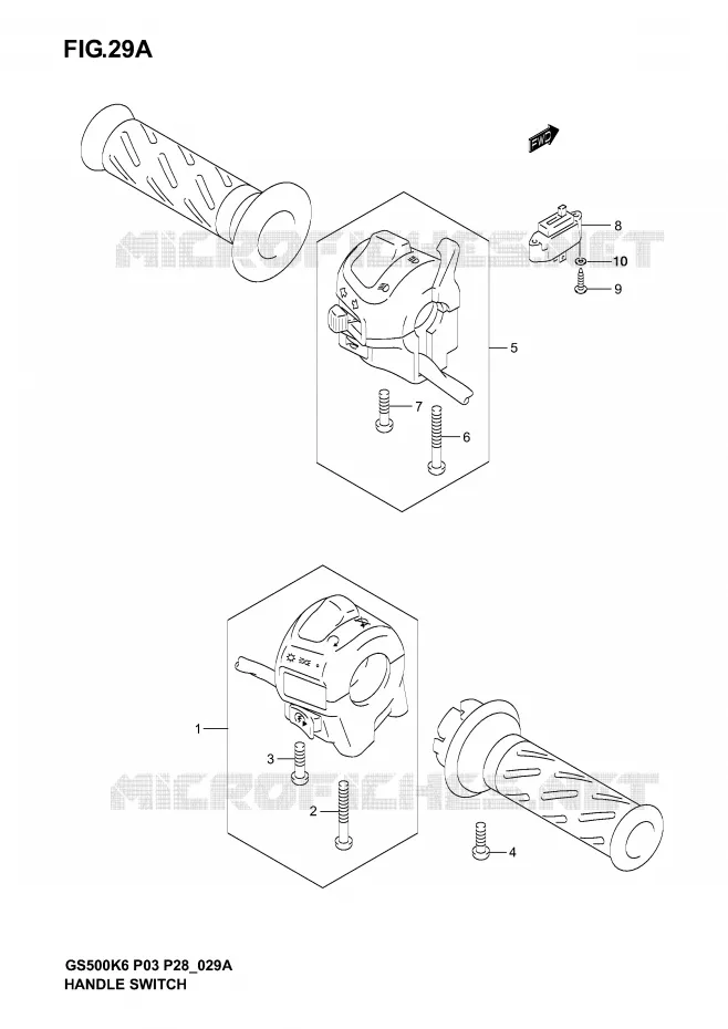 COMMODOS (MODELE K6) Suzuki MOTO 500 GS-E 2006  GS500K6(P3)