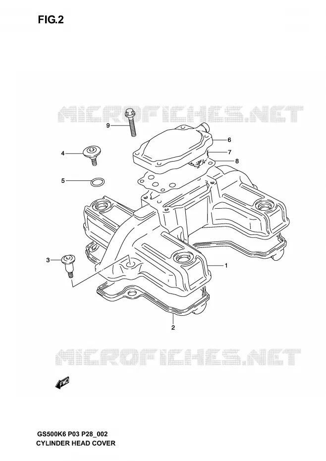 COUVERCLE DE CULASSE Suzuki MOTO 500 GS-F 2006  GS500FK6(P3)