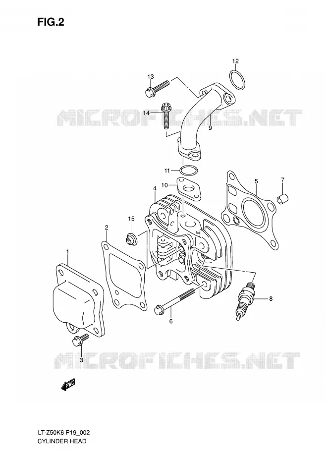 CYLINDRE Suzuki QUAD 50 QUADSPORT 2014  LT-Z50L0(P19)