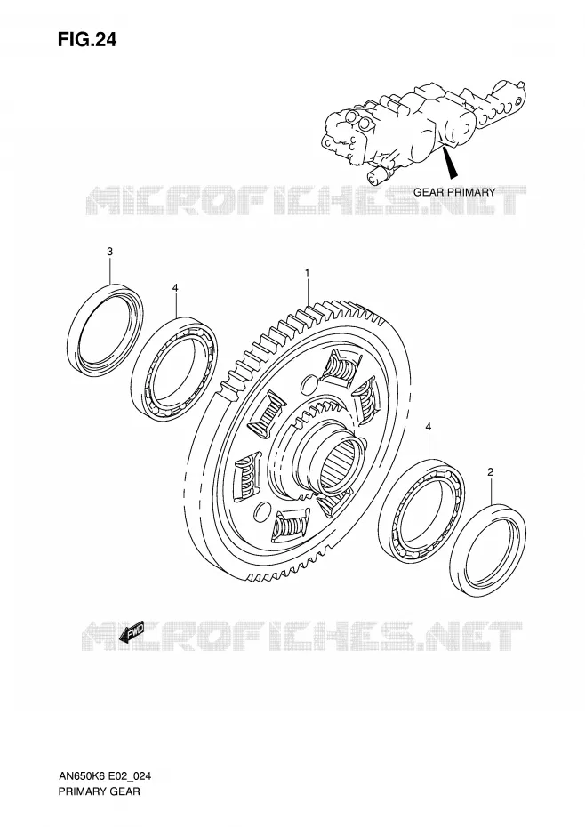 EMBRAYAGE PRIMAIRE Suzuki SCOOTER 650 BURGMAN 2010  AN650AL0(E2)