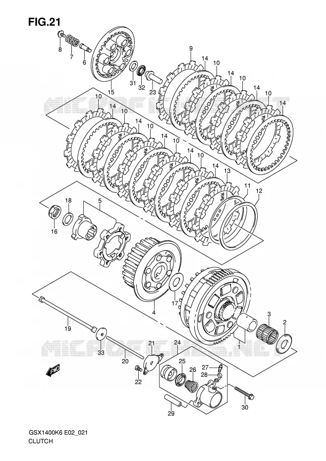 EMBRAYAGE Suzuki MOTO 1400 GSX 2006  GSX1400K6(E2)