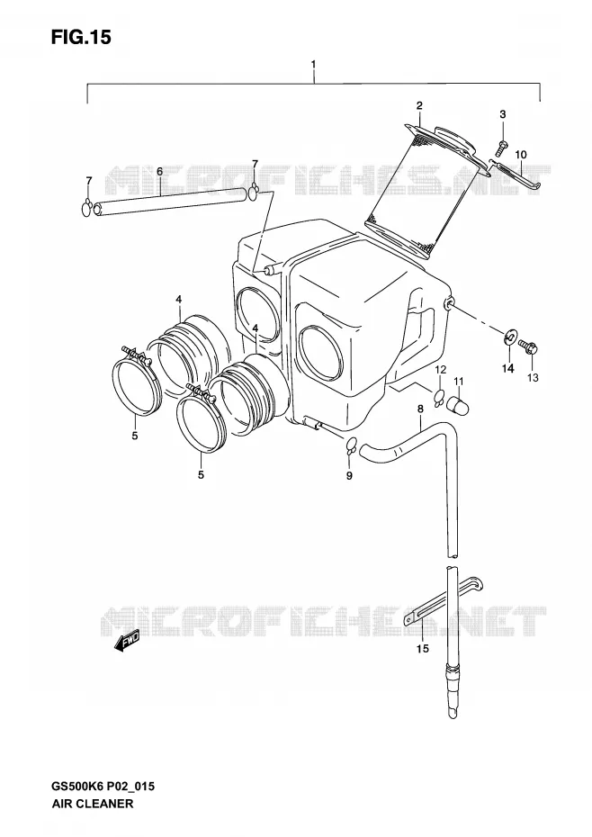 FILTRE A AIR Suzuki MOTO 500 GS-F 2006  GS500FUK6(P19)