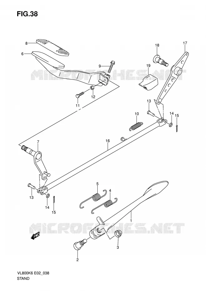 FREIN ARRIERE Suzuki MOTO 800 VOLUSIA 2009  VL800CUEK9(E2)