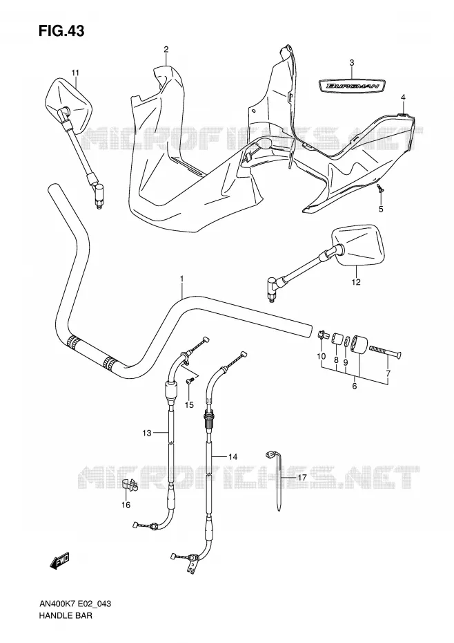 GUIDON Suzuki SCOOTER 400 BURGMAN 2010  AN400AL0(E2)