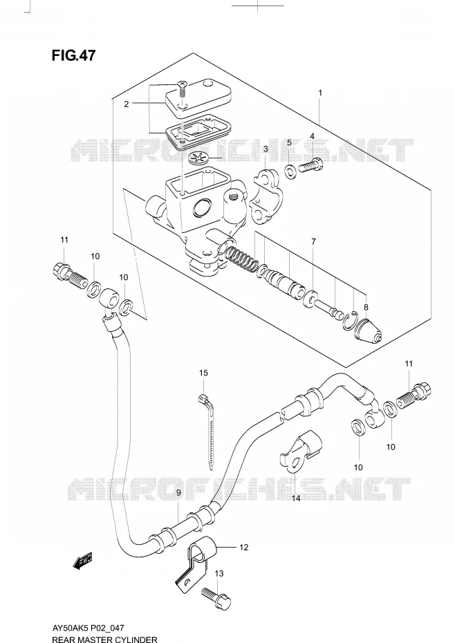 MAITRE CYLINDRE ARRIERE Suzuki SCOOTER 50 KATANA 2006  AY50AK6
