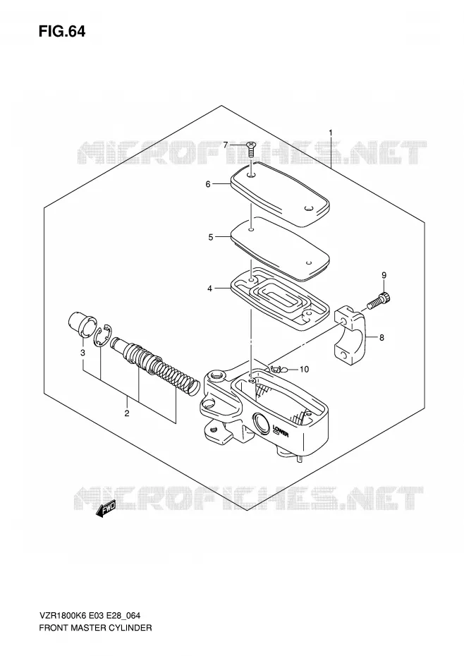 MAITRE CYLINDRE AVANT Suzuki MOTO 1800 INTRUDER 2009  VZR1800NK9(E3/E28)