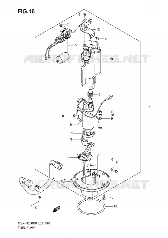 POMPE A ESSENCE Suzuki MOTO 600 GSX-R 2006  GSX-R600K6(E2)