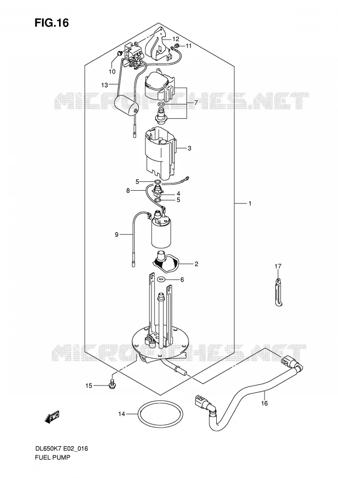POMPE A ESSENCE Suzuki MOTO 650 V-STROM 2010  DL650L0(E2)