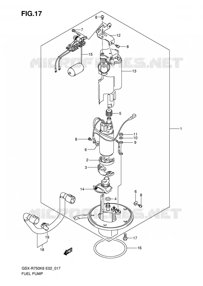 POMPE A ESSENCE Suzuki MOTO 750 GSX-R 2007  GSX-R750U2K7(E2)