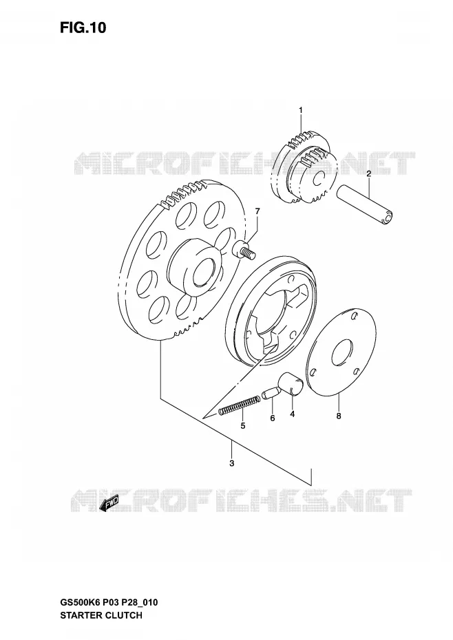 ROUE LIBRE DE DEMARREUR Suzuki MOTO 500 GS-F 2005  GS500FK5(P3)