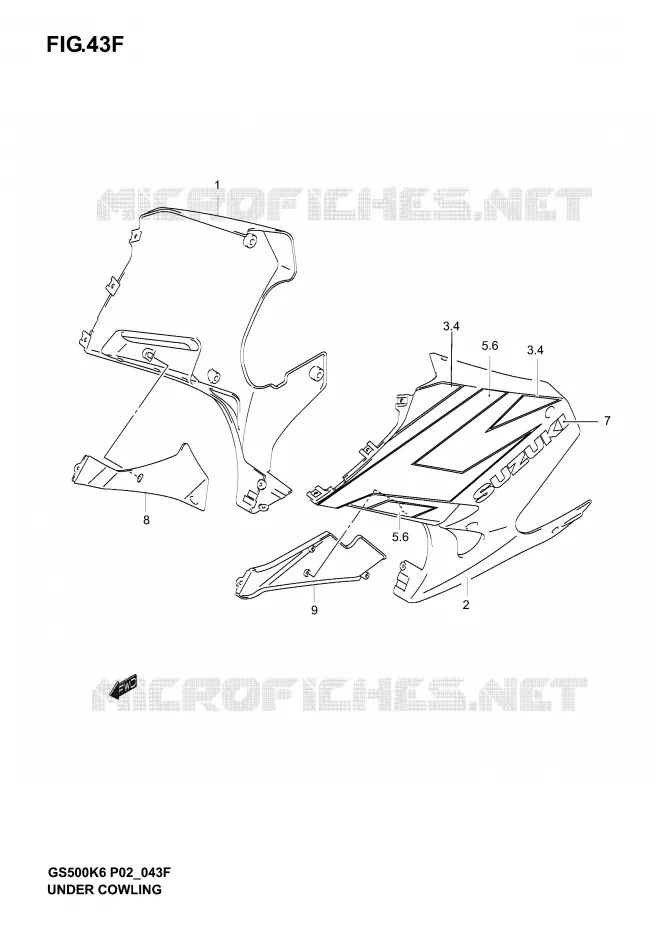 SABOT  (GS500FK5/FUK5) Suzuki MOTO 500 GS-E 2005  GS500K5(P19)