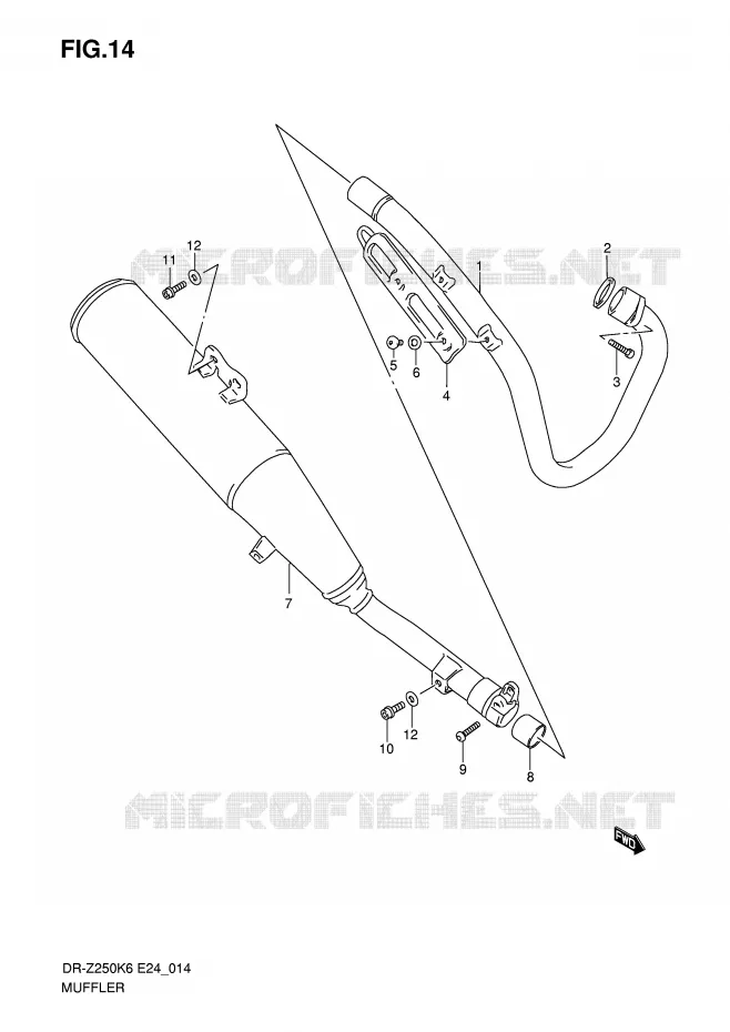 SILENCIEUX Suzuki MOTO 250 DR-Z 2006  DR-Z250K6(E24)