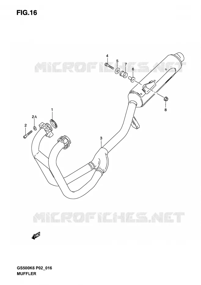 SILENCIEUX Suzuki MOTO 500 GS-F 2005  GS500FK5(P19)