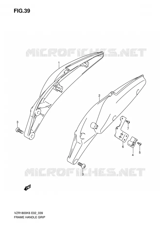 SUPPORT ARRIERE (MODEL K6/K7) Suzuki MOTO 1800 INTRUDER 2008  VZR1800U2K8(E2)