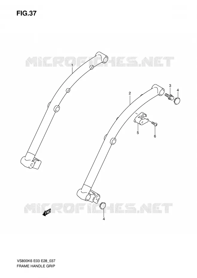 SUPPORT ARRIERE Suzuki MOTO 800 INTRUDER 2009  VS800K9(E3/E28)