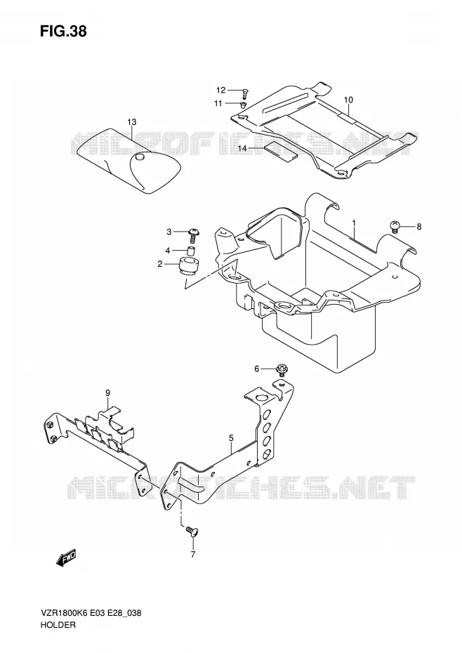 SUPPORT Suzuki MOTO 1800 INTRUDER 2007  VZR1800ZK7(E3/E28)