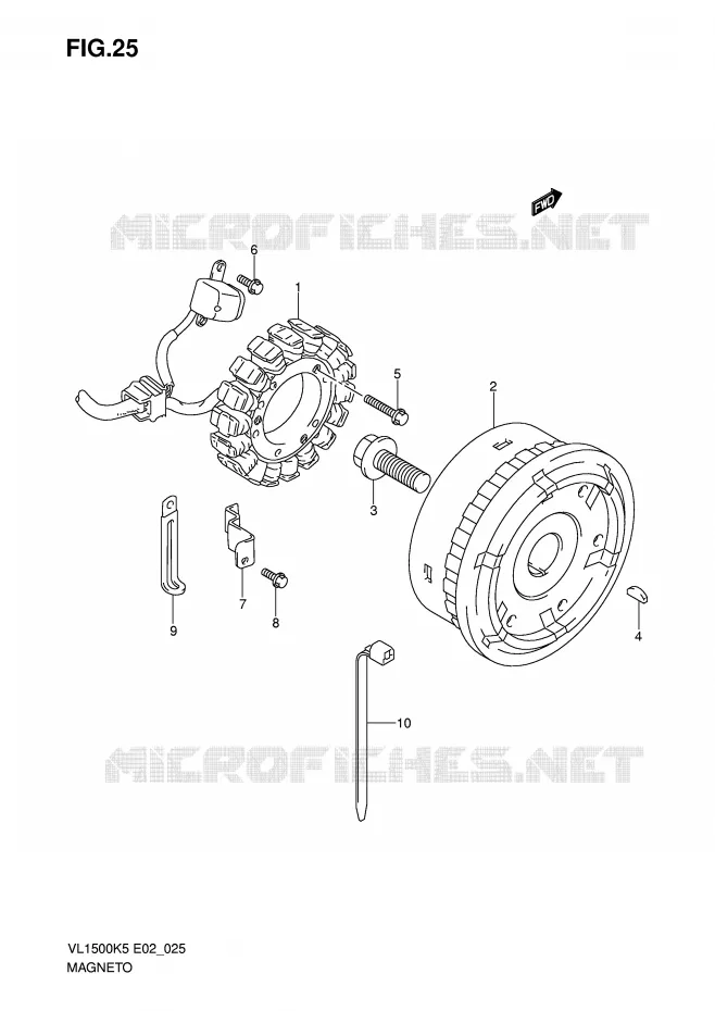 ALLUMAGE ROTOR - STATOR Suzuki MOTO 1500 INTRUDER 2009  VL1500K9(E2)