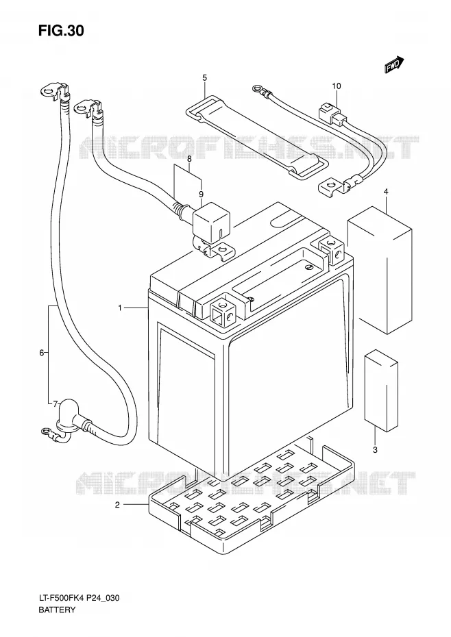 BATTERIE Suzuki QUAD 500 VINSON 2007  LT-F500FK7(P24)
