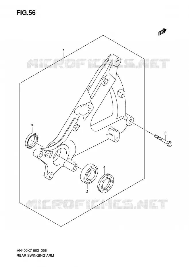 BRAS OSCILLANT ARRIERE Suzuki SCOOTER 400 BURGMAN 2010  AN400L0(E2)