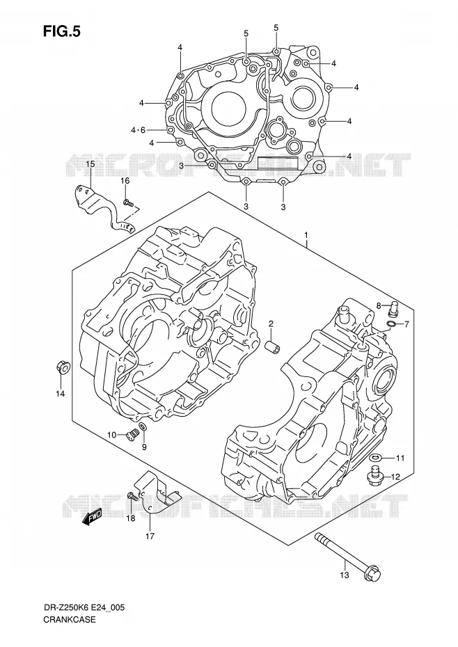 CARTER Suzuki MOTO 250 DR-Z 2006  DR-Z250K6(E24)