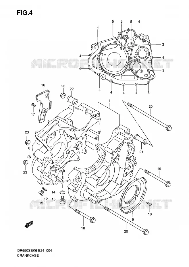 CARTER Suzuki MOTO 650 DR 2010  DR650SEL0(E24)