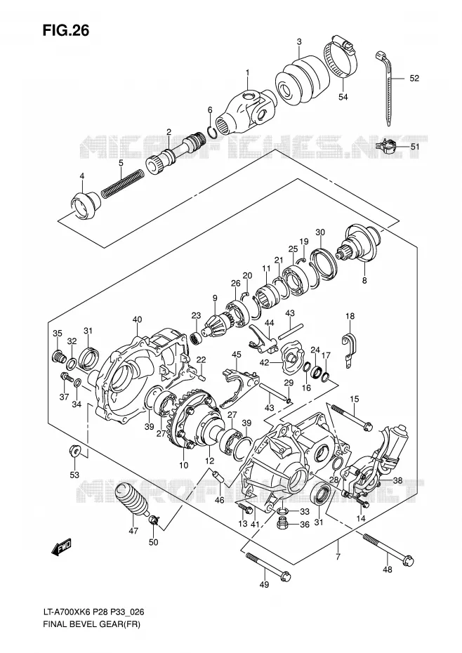 COUPLE CONIQUE (FRONT) Suzuki QUAD 700 KINGQUAD 2007  LT-A700XK7(P28/P33)