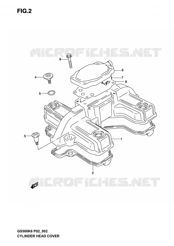 COUVERCLE DE CULASSE Suzuki MOTO 500 GS-E 2006  GS500K6(P19)