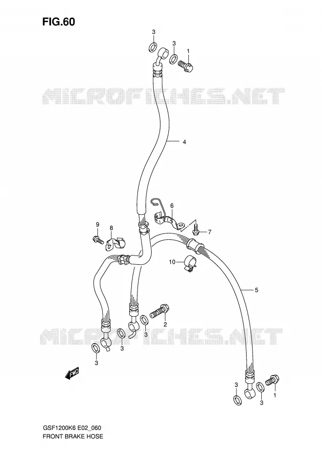 DURITE DE FREIN AVANT (GSF1200K6/SK6) Suzuki MOTO 1200 BANDIT 2006  GSF1200K6(E2)