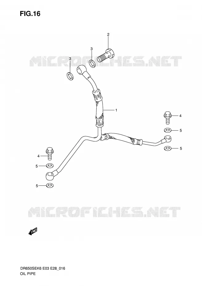 DURITE D'HUILE Suzuki MOTO 650 DR 2006  DR650SEK6(E3/E28)