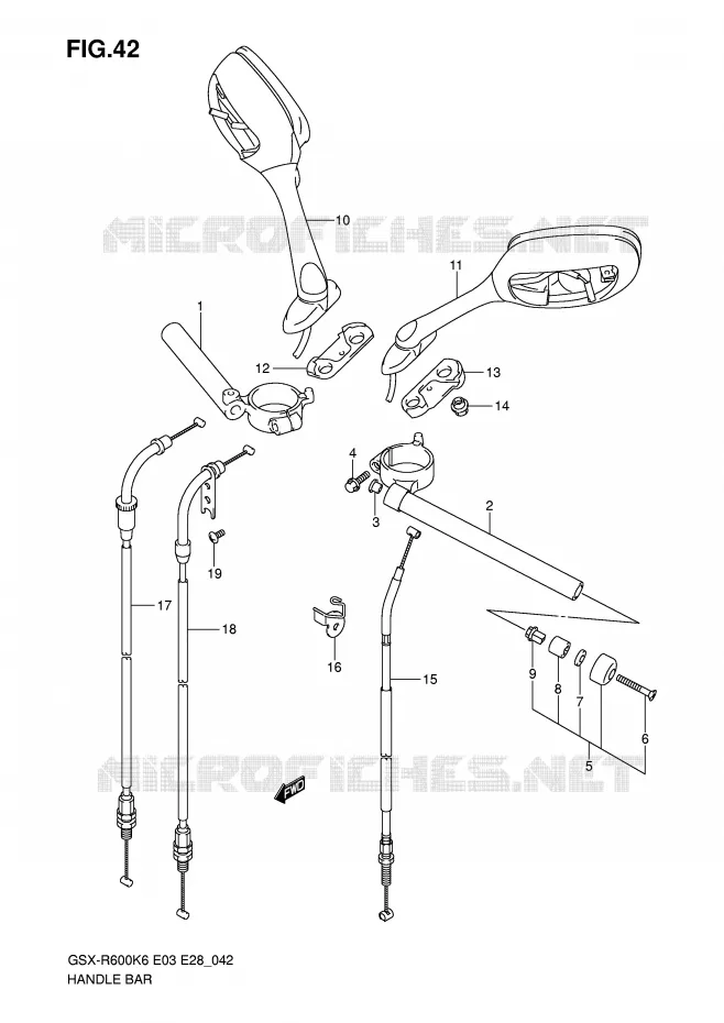 GUIDON Suzuki MOTO 600 GSX-R 2006  GSX-R600K6(E3/E28)