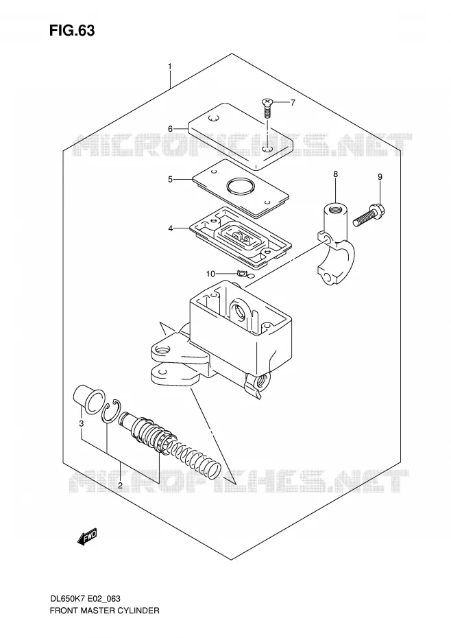 MAITRE CYLINDRE AVANT Suzuki MOTO 650 V-STROM 2010  DL650L0(E2)