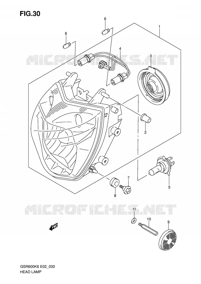 PHARE Suzuki MOTO 600 GSR 2007  GSR600K7(E2)